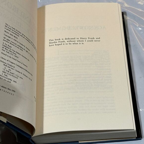 Wolf and Iron Hardcover 1st Edition 1st Printing 1990 by Gordon R. Dickson VG - Picture 8 of 11